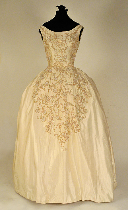 Silk American Royal Evening Gown by House of Bianchi; c. 1963; Gift of Hunter-Braguglia