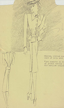 Fashion Illustration; c. 1940-41