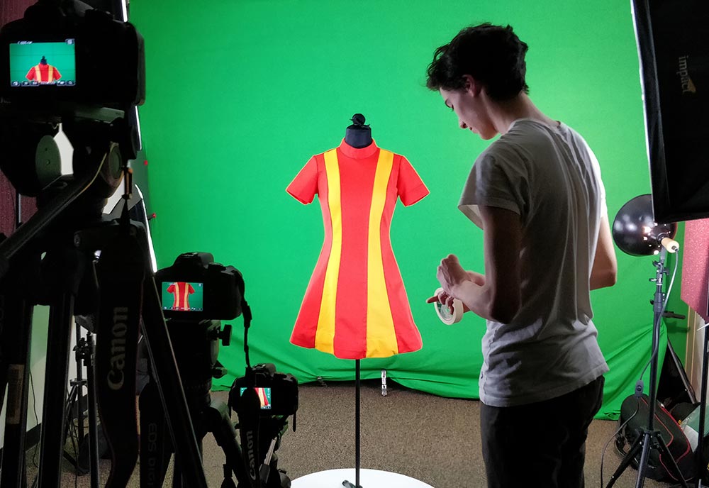 dress being photographed