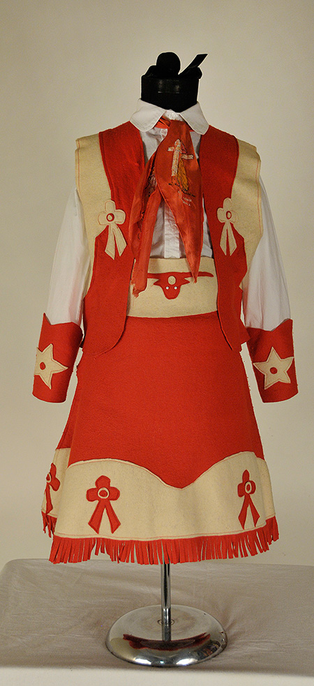Girl’s Felted Wool Cowgirl Ensemble; c. 1950s; Gift of Arnold