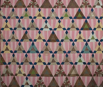Cotton Triangle Quilt Variation; c. 1850s; Gift of Cornetts