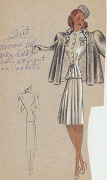 Fashion Illustration; c. 1940