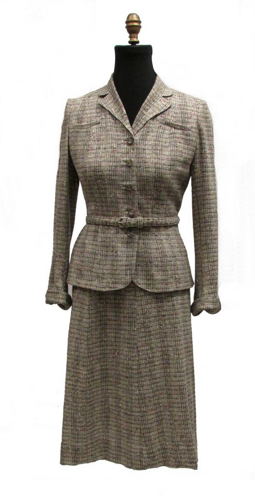 Wool Tweed Suit by Towncliffe (1940s) Gift of Moore