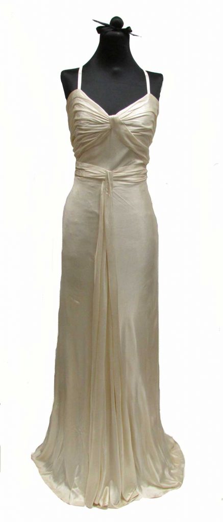 Silk Knit Evening Dress with FOGA Label (1930s) Gift of Brisley