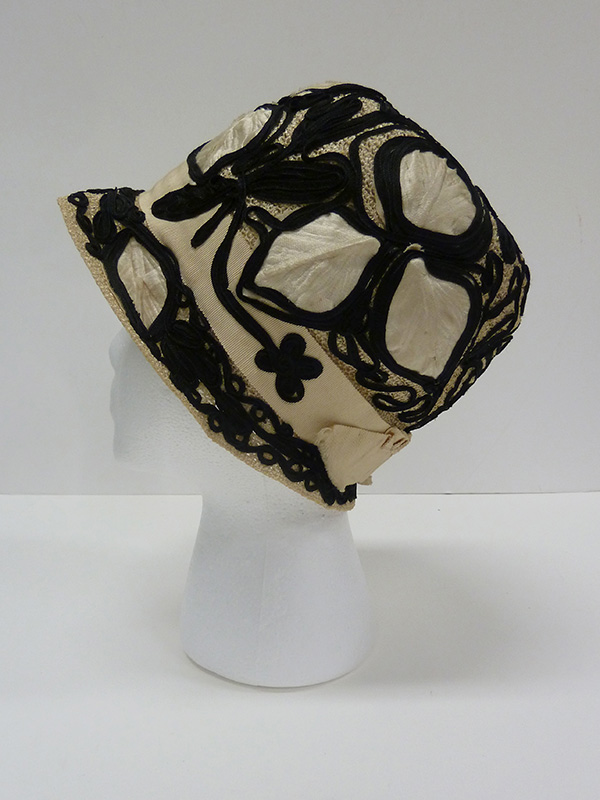 Embroidered Cloche Hat (1920s); Missouri Historic Costume and Textile Collection, University of Missouri, Columbia