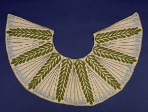 Embroidered Shantung Silk Collar with Silver Beads Designed by Mackay Hugh Baillie Scott (1903); © Victoria and Albert Museum, London