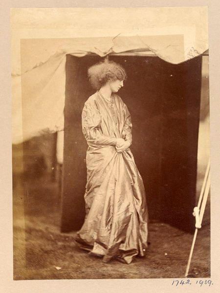 Photograph-Jane Morris, posed by Rossetti (1865); © Victoria and Albert Museum, London