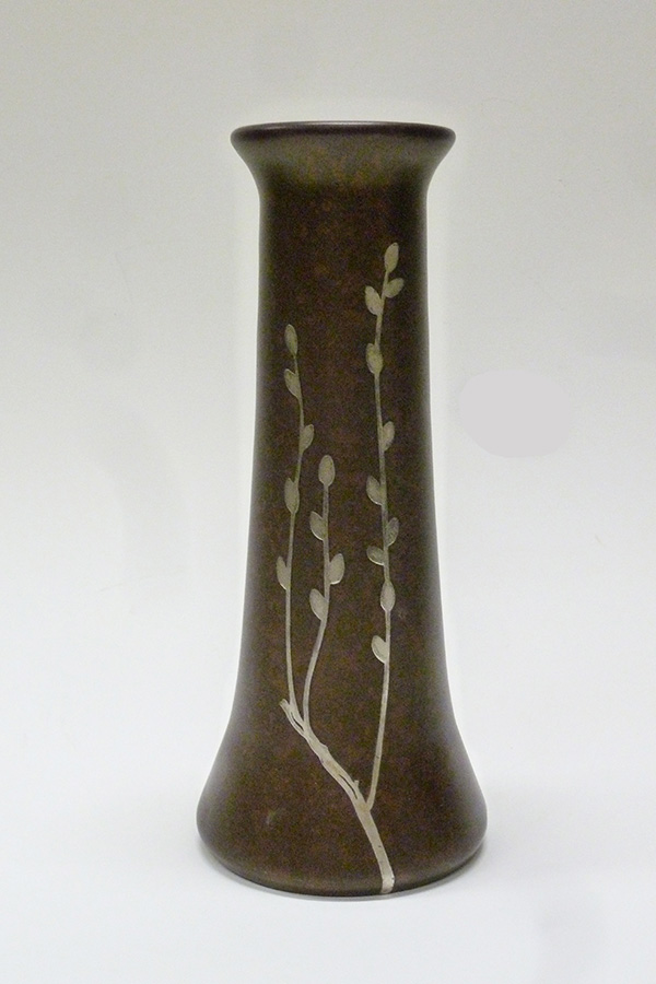 Bronze and Silver Vase – Floral Design Model 3506 by Heintz Art (ca 1915); T. Patterson