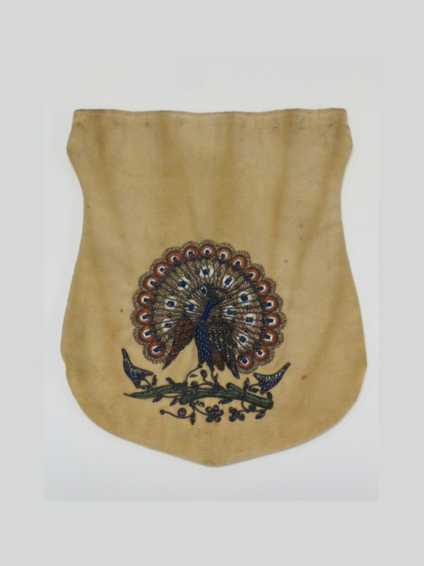 Silk Velvet Drawstring Purse with Silver Thread Embroidery (Early 1920s); Missouri Historic Costume and Textile Collection, University of Missouri, Columbia