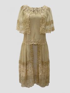 Embroidered Silk Chiffon and Net Dress (Early 1920s); Missouri Historic Costume and Textile Collection, University of Missouri, Columbia