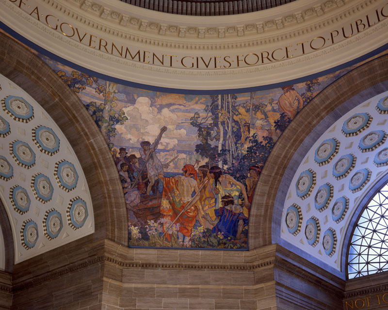 Rotunda Mural by Frank Brangwyn, Missouri State Capitol Building (1917) © MSA & MO State Capitol Commission