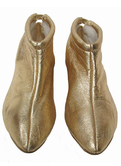 Gold Lame Ankle Boots (1960s) Gift of Greenwood
