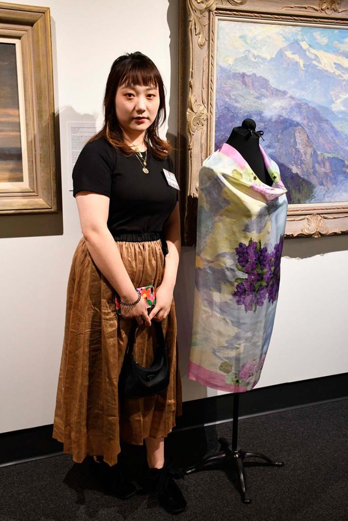 Ruiyao Yuan with 'Evergarden' Silk Scarf (2019) Photograph by Thomas Sharenborg, Rocheport, Missouri