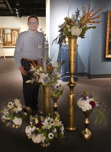 Alex Boedeker with Floral Designs (2019) Photograph by Thomas Sharenborg, Rocheport, Missouri