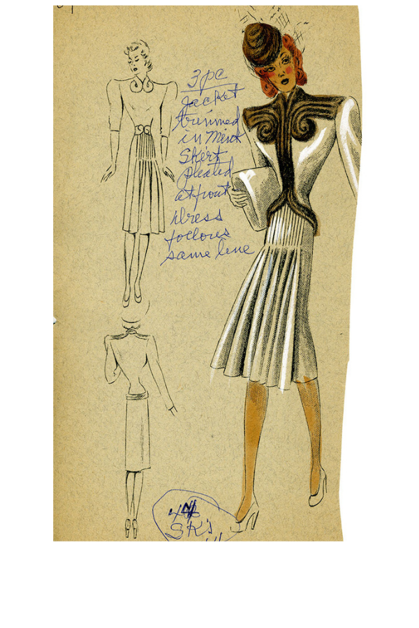 Fashion Illustration; c. 1940