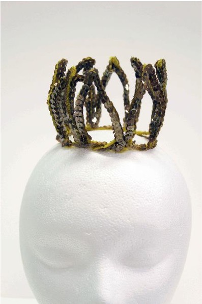 1970s Gold Sequin Crown