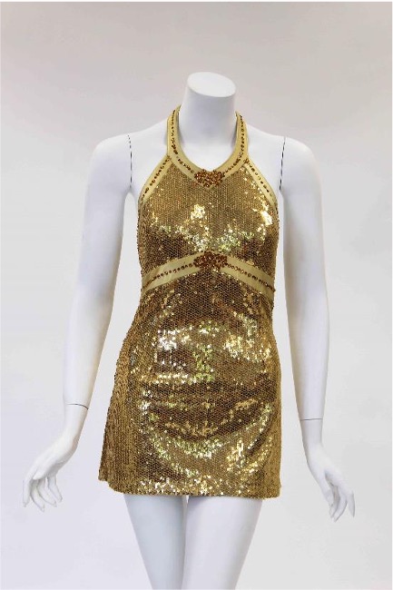 2013 Gold Sequin Uniform with Gem Clusters