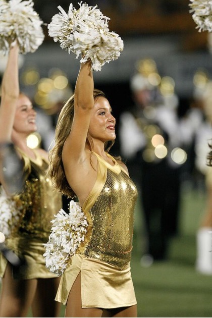 2009 Golden Girl in Similar Gold Sequin Skirted Uniform