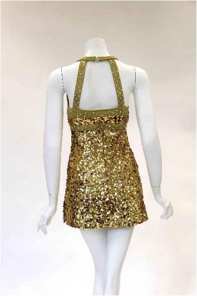 2020s Gold Sequin Uniform, Back